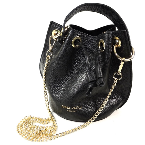 Anna Paola Handbags - ANNA PAOLA 🇮🇹 WOMENS BLACK SOFT LEATHER HANDBAG